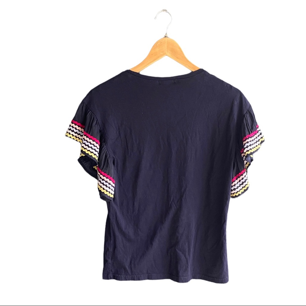 STELLA & DOT ‘Everly’ Flutter Ric Rac T-Shirt - Picture 2 of 7